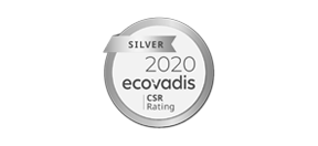 Stříbrné hodnocení udržitelnosti CSR v Evropě, 2019, 2020, od EcoVadis