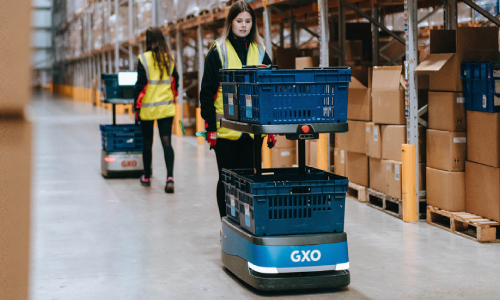 6 Rivers cobots in GXO warehouse