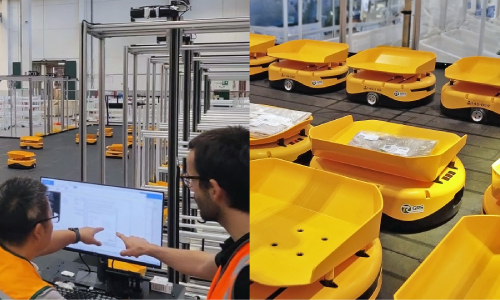 GXO führt erfolgreich ein robotergestütztes 3D-Sortiersystem ein —  
eine Branchenneuheit in Europa