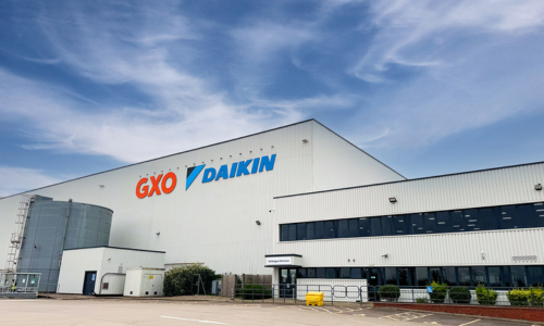 Facade of the GXO Daikin warehouse