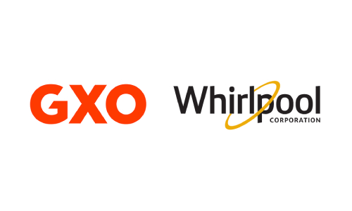 GXO and Whirlpool logos